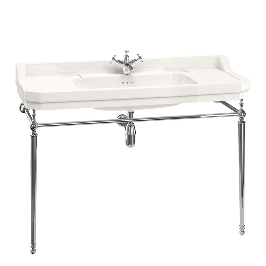 Edwardian 120cm Medici Basin Wash Stand Chrome Plated Brass Fittings